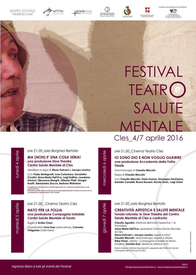  Festival teatro e salute mentale.